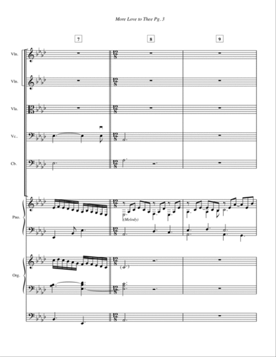 More Love to Thee2--Piano/Organ/Strings.pdf String Orchestra scores gallery preview page 4