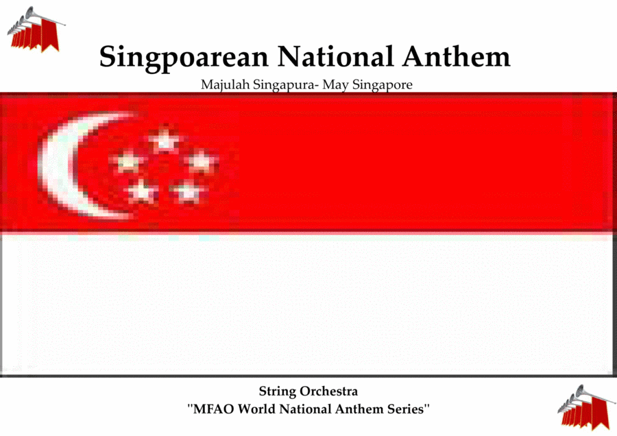 Singaporean National Anthem for String Orchestra (MFAO World National Anthem Series) image number null