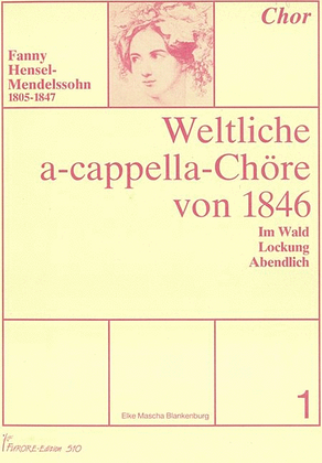 Book cover for Weltliche a-cappella Chore von 1846 Vol. 1