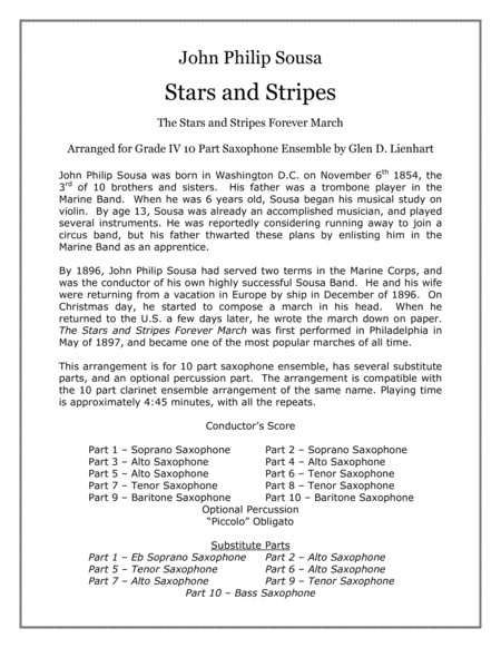Stars and Stripes (Saxophones) image number null