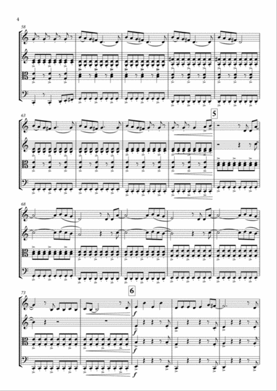 I Knew You Were Trouble String Quartet scores gallery preview page 5