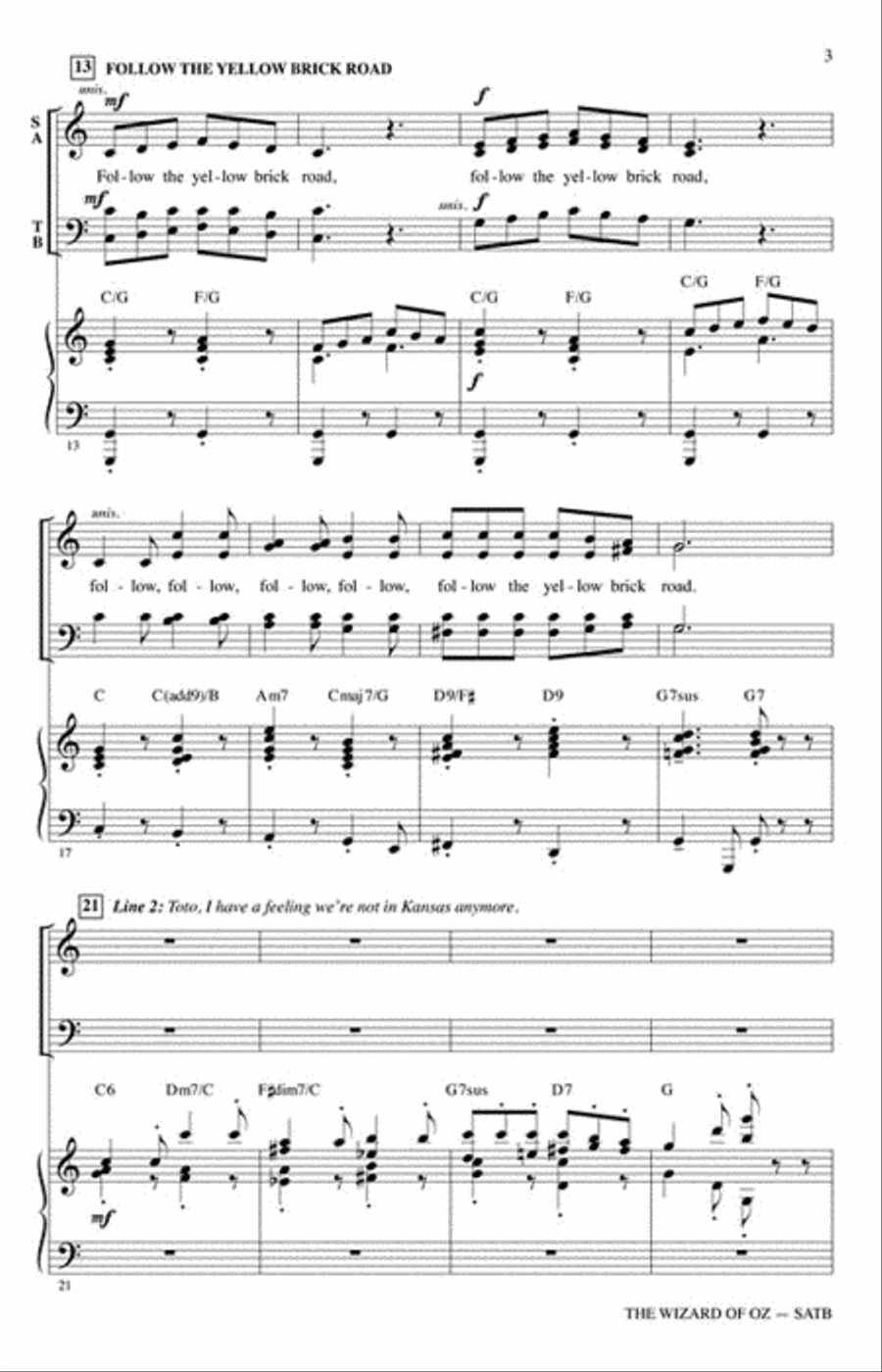 The Wizard of Oz 4-Part scores gallery preview page 3