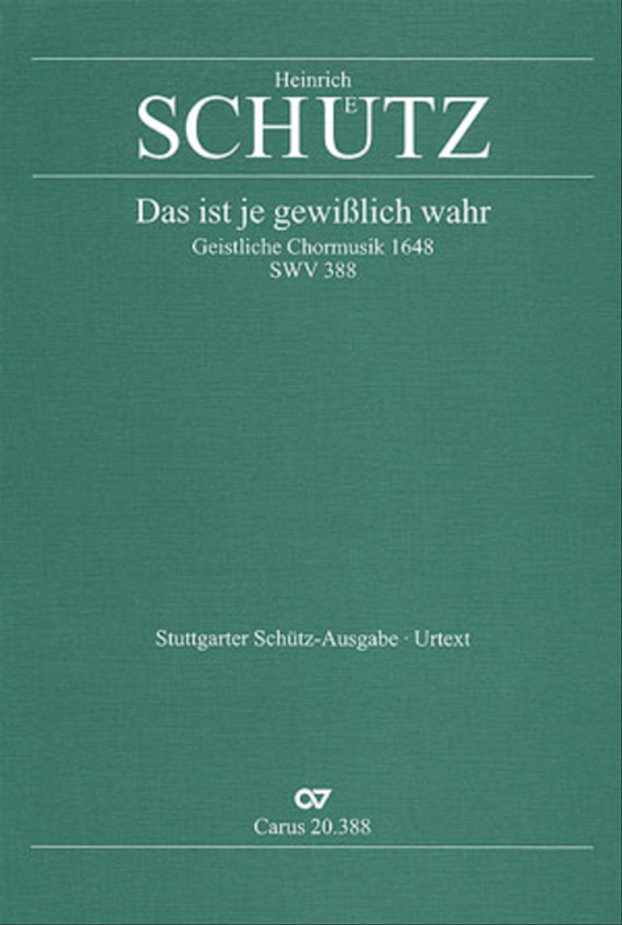 Das ist je gewisslich wahr Choir scores gallery preview page 1