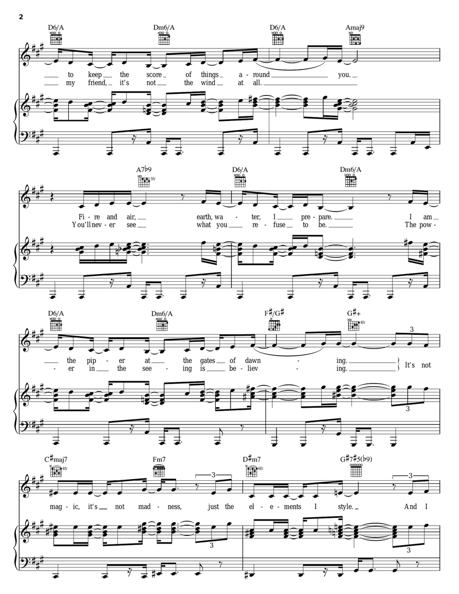 Power Flower Power Flower Piano, Vocal, Guitar scores gallery preview page 2