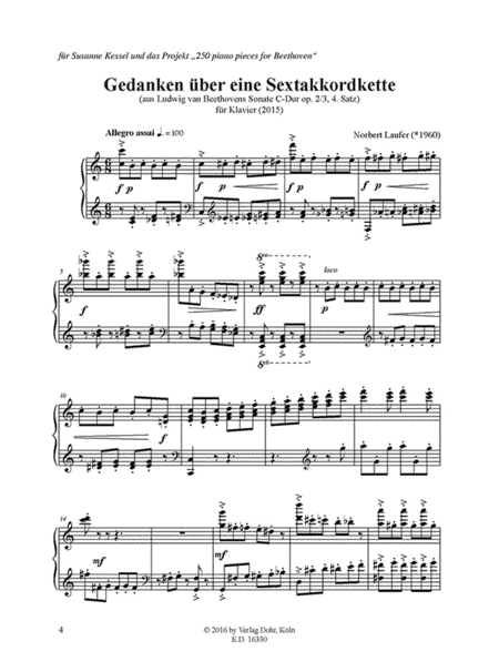 Gedanken über eine Sextakkordkette für Klavier (2015) (nach Beethoven, Sonate op. 2/3, 4. Satz)
