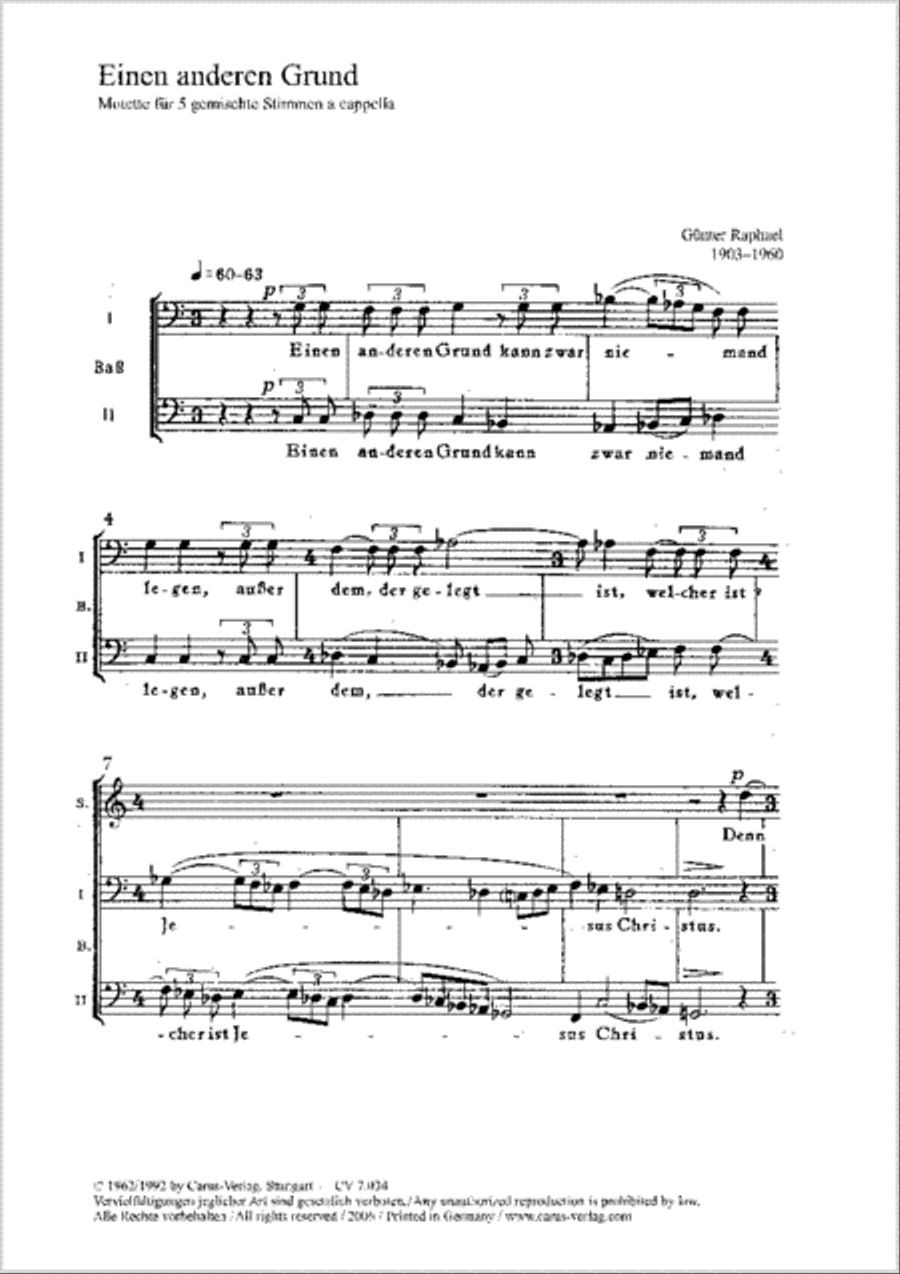 Einen anderen Grund Choir scores gallery preview page 1