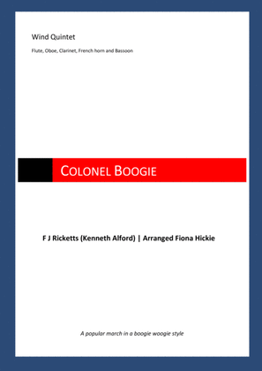 Book cover for Colonel Boogie: Wind Quintet