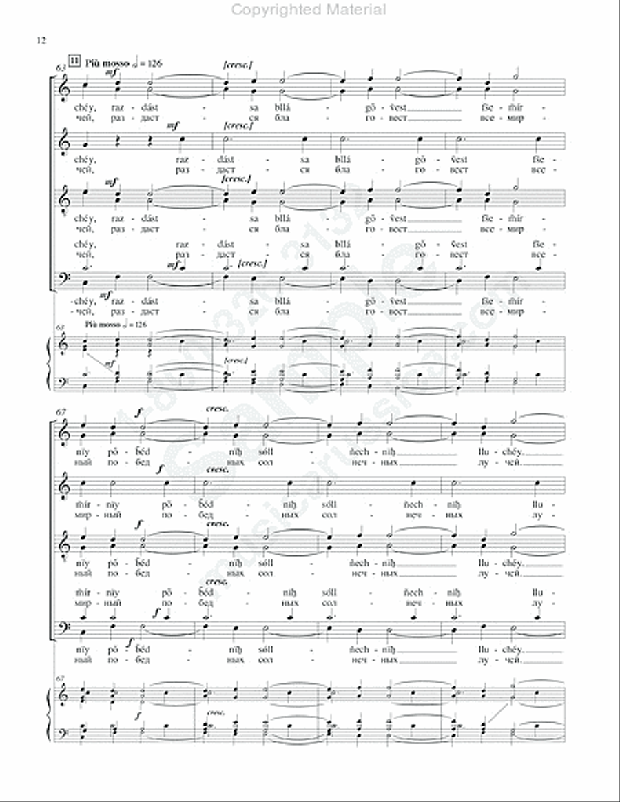 Sunrise 4-Part scores gallery preview page 11