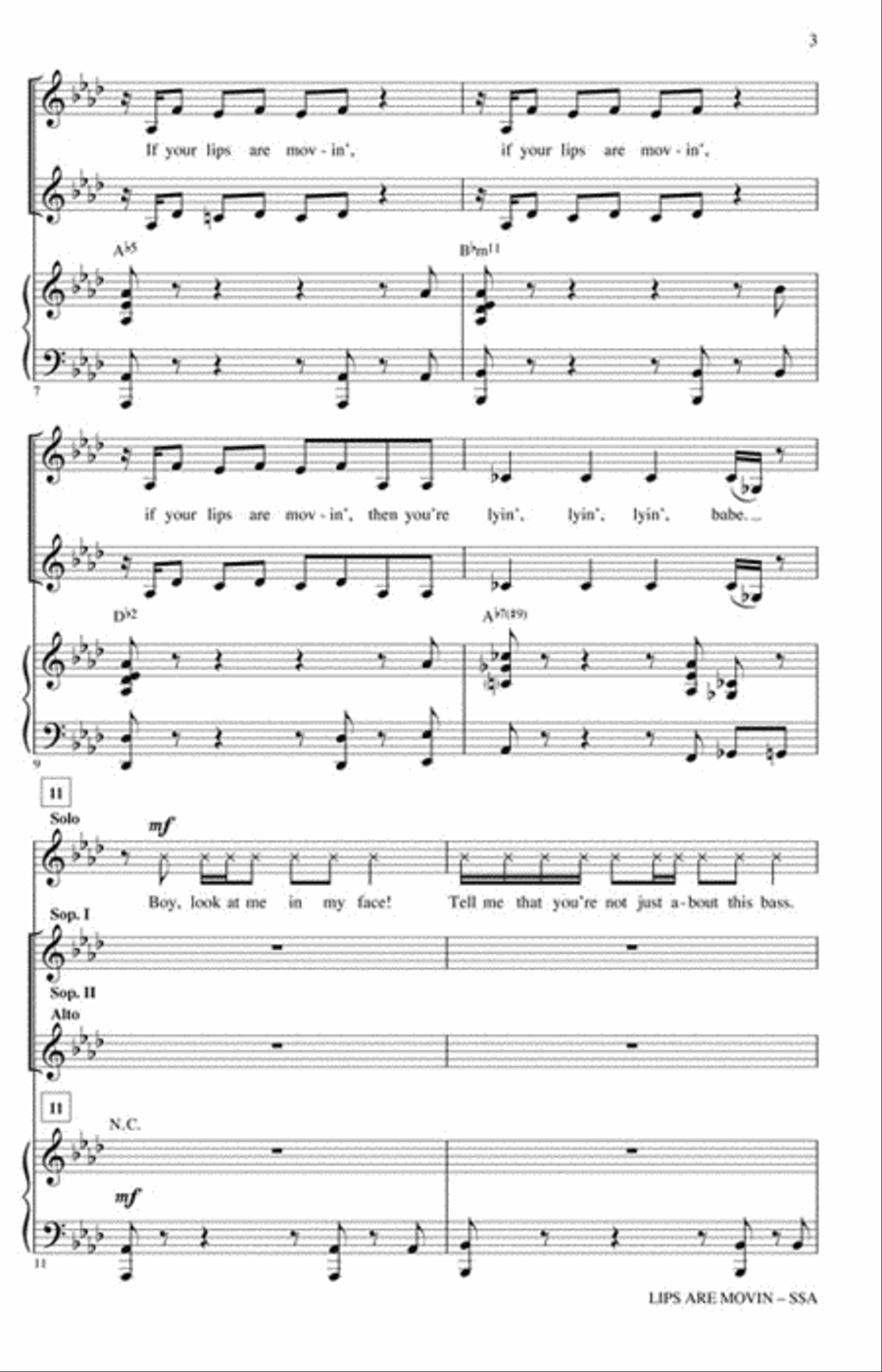<br>Sheet music extract