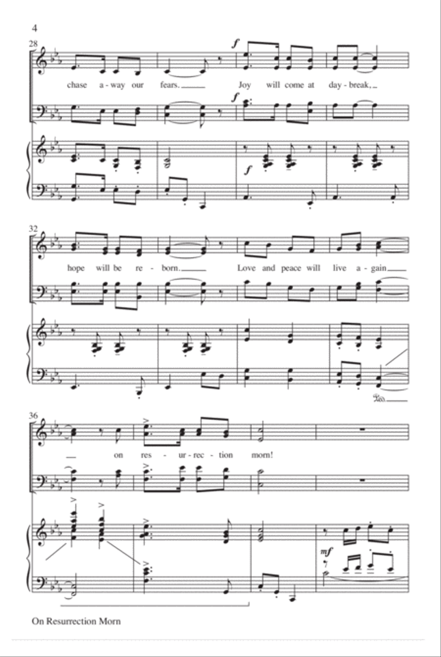 On Resurrection Morn 4-Part scores gallery preview page 4
