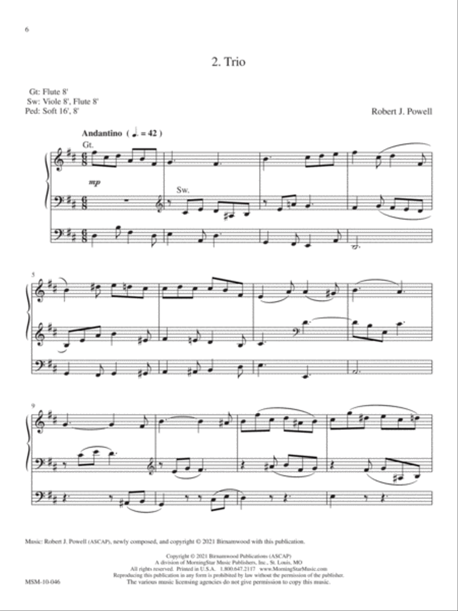 Six Voluntaries for Organ, Set 3 Organ scores gallery preview page 5