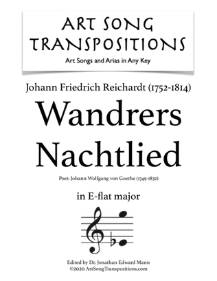 REICHARDT: Wandrers Nachtlied (transposed to E-flat major)