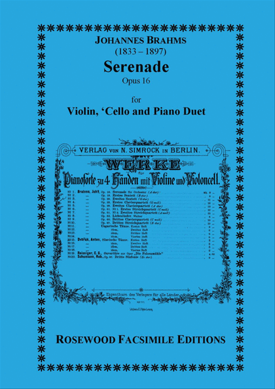Serenade, Op. 16 Violin scores gallery preview page 1