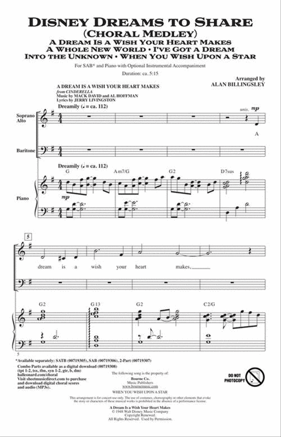 Disney Dreams to Share 3-Part scores gallery preview page 3