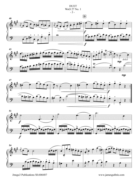 Beethoven: Duet WoO 27 No. 1 for Baritone Sax & Cello image number null