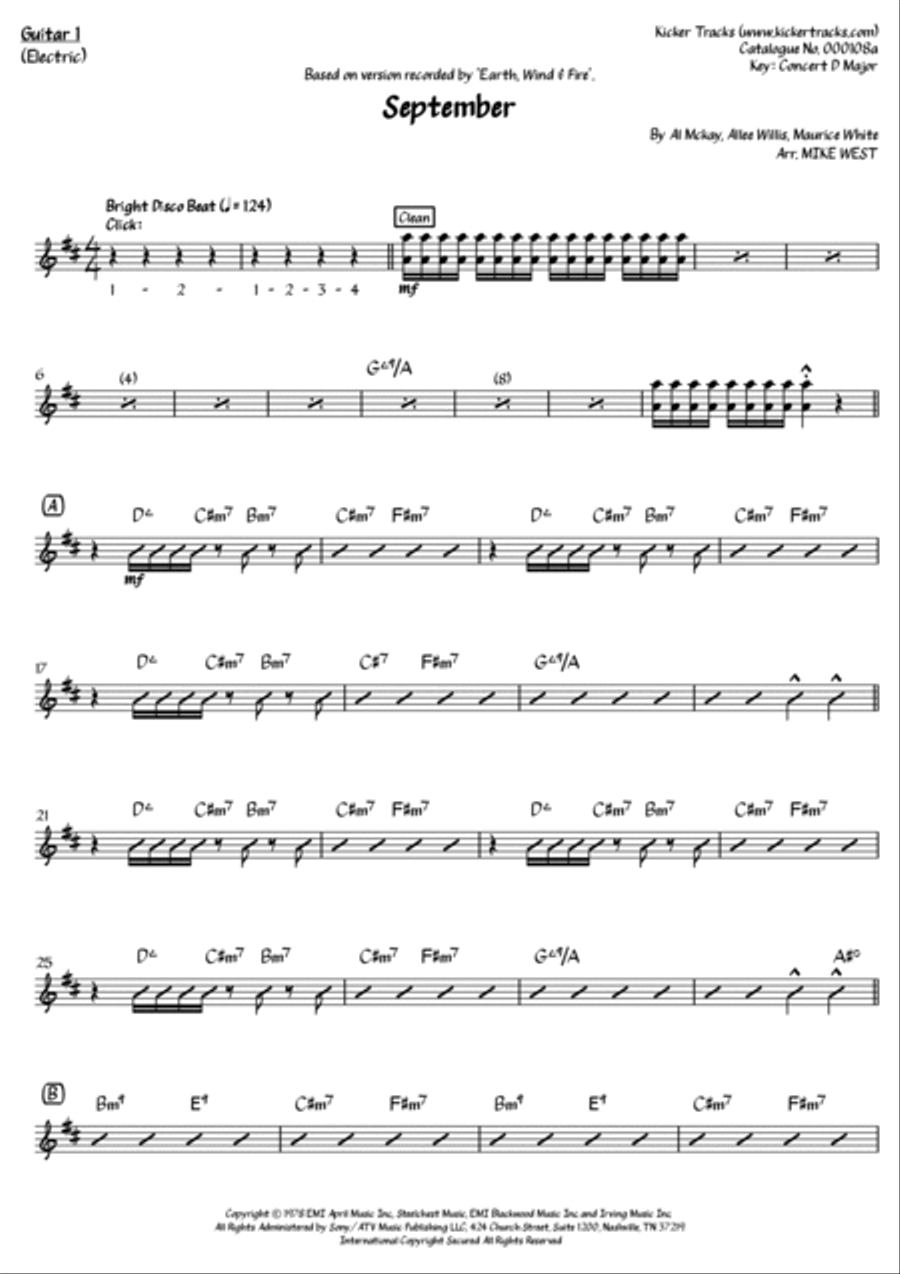 September Electric Guitar scores gallery preview page 2