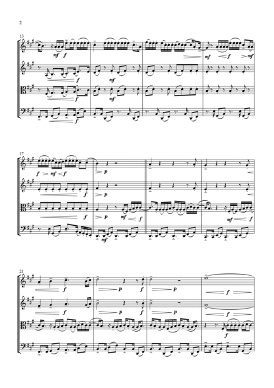 Un X100to String Quartet scores gallery preview page 2