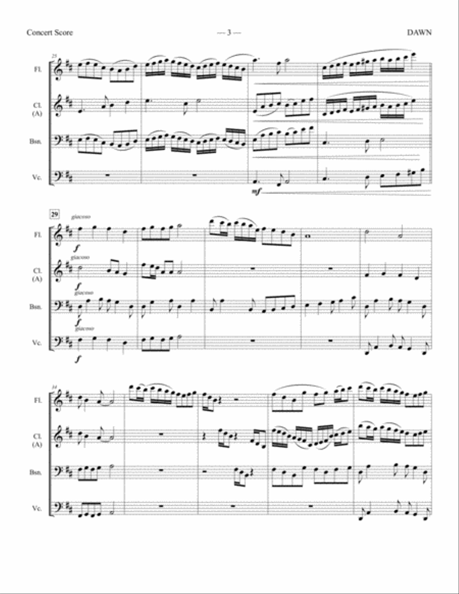 Dawn Dawn Small Ensemble scores gallery preview page 3