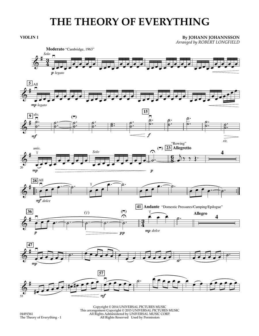 The Theory of Everything - Violin 1