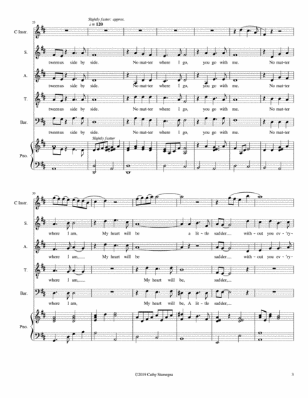 Inside My Heart To Stay, (SATB Choir, Piano, and Optional C Instrument) image number null