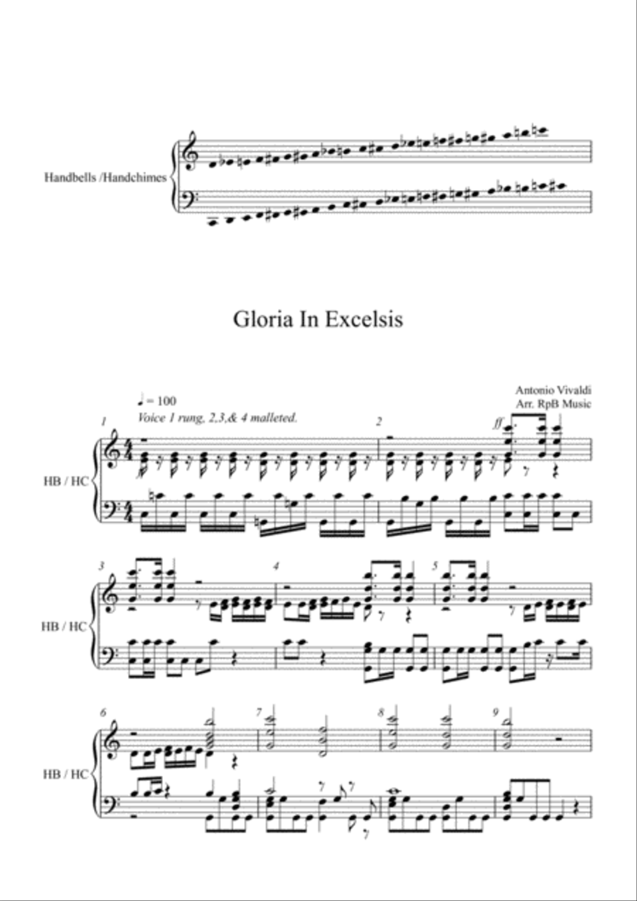 Gloria - Vivaldi Gloria - Vivaldi Handbell Choir scores gallery preview page 2