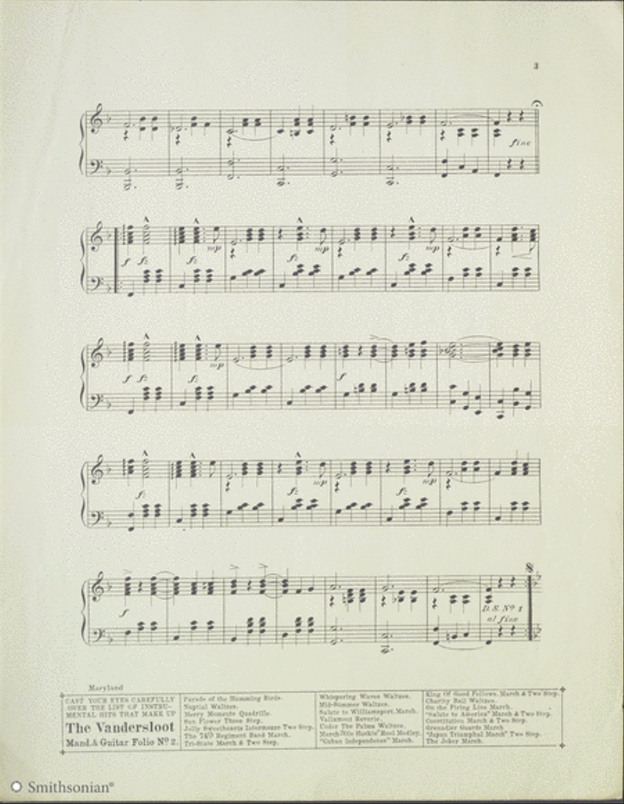Maryland Maryland Piano Solo scores gallery preview page 3