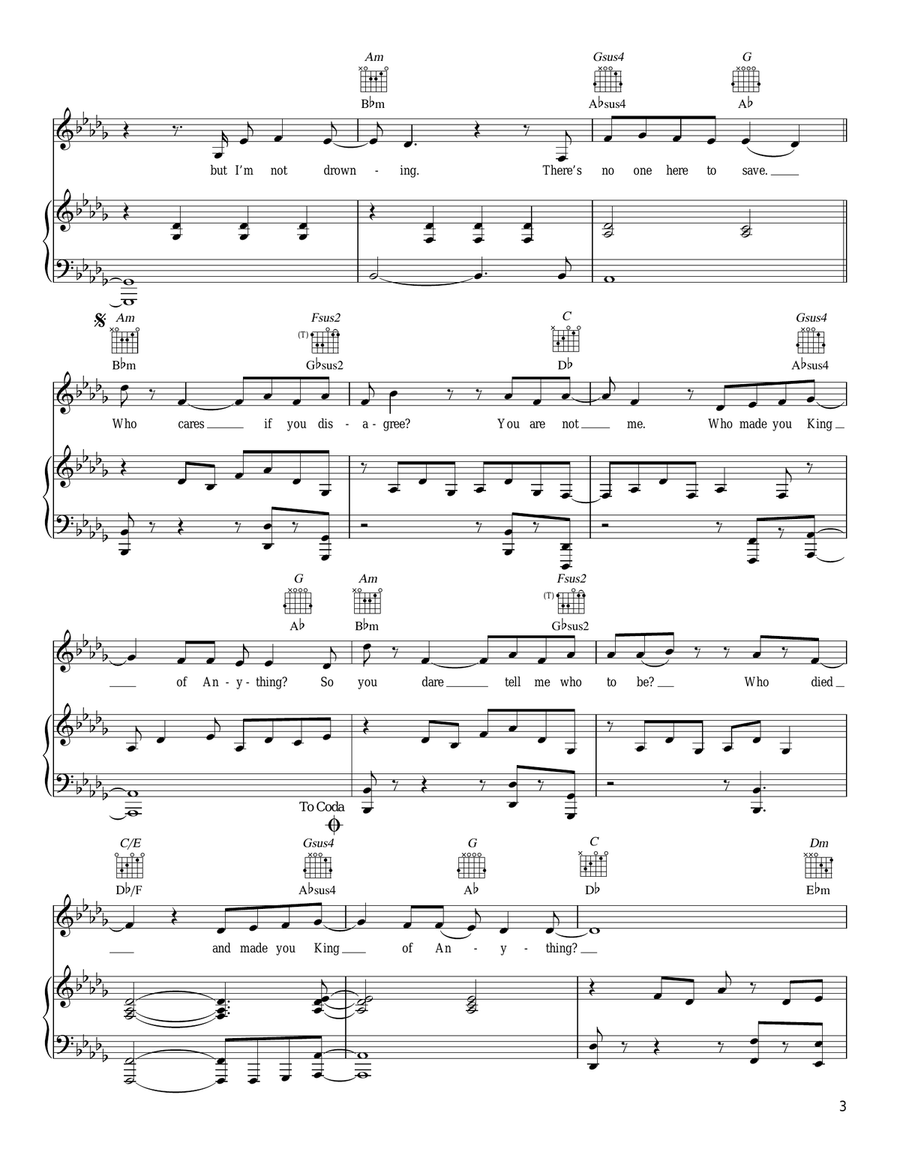 King Of Anything Piano, Vocal, Guitar scores gallery preview page 3