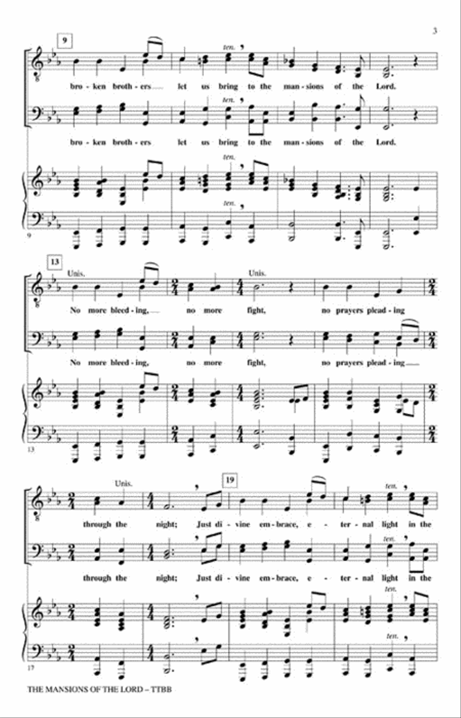The Mansions of the Lord (from We Were Soldiers) Choir scores gallery preview page 3