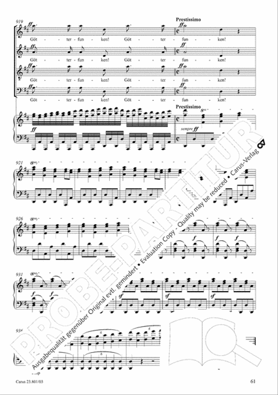 Symphony No. 9, Op. 125 - Finale (Choral Symphony) 4-Part scores gallery preview page 62