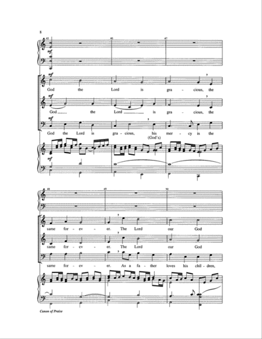 Canon of Praise 3-Part scores gallery preview page 8