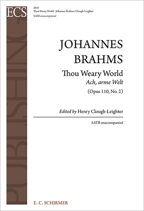 Book cover for Thou Weary World: Ach, arme Welt (Opus 110, No. 2)