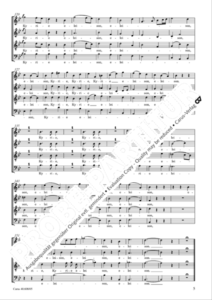 Missa Sancti Bernardi von Offida in B 4-Part scores gallery preview page 6