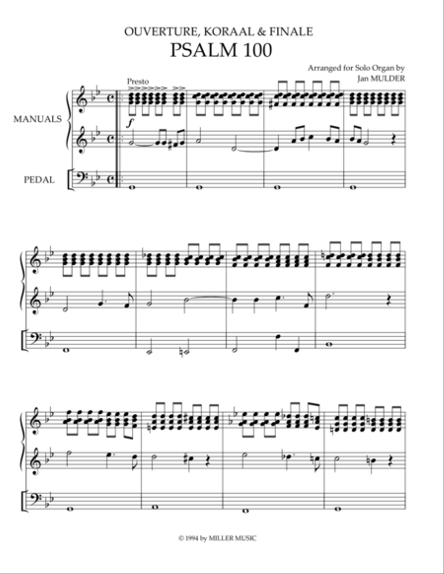 Psalm 100 Psalm 100 Organ Solo scores gallery preview page 1