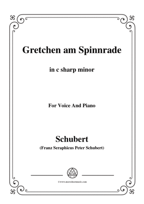 Book cover for Schubert-Gretchen am Spinnrade in c sharp minor,for voice and piano