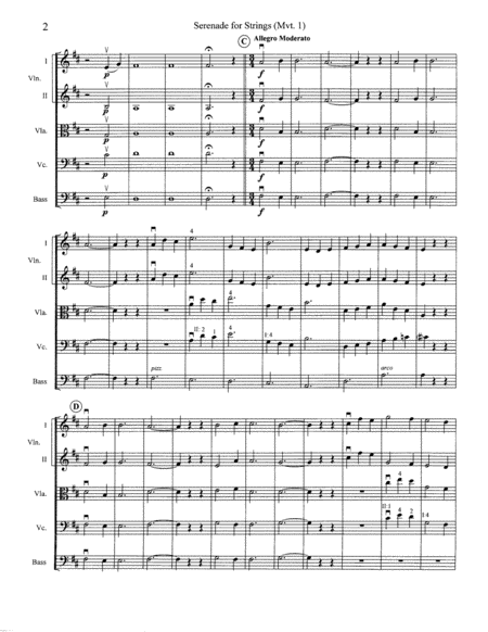 Serenade for Strings, Movement 1-score