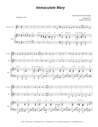 Immaculate Mary (Duet for Bb-Trumpet and French Horn) (Easy Version)