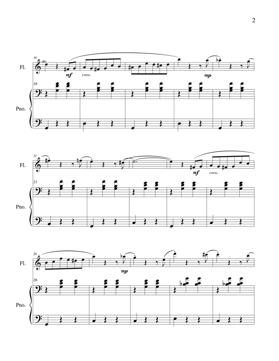 Voices of Spring - Flute Solo Chamber Music scores gallery preview page 4