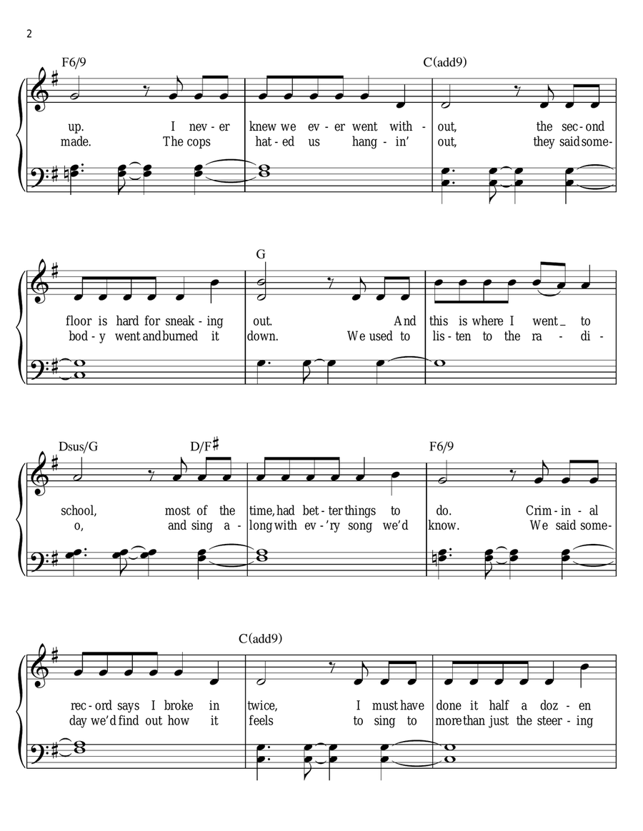 Photograph Photograph Easy Piano scores gallery preview page 2