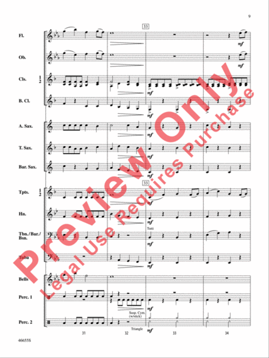 Open the Door! Concert Band scores gallery preview page 10