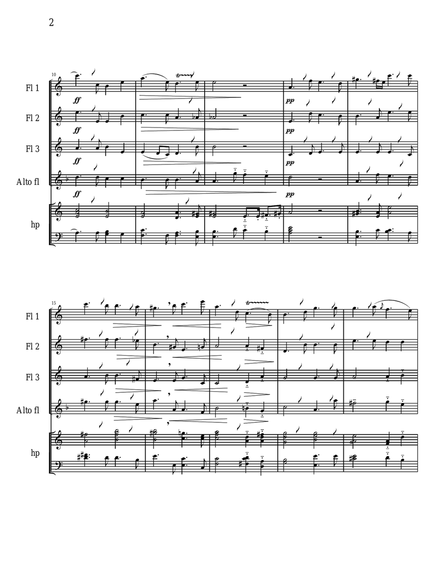 Handel's Messiah Selections for Flute Quartet Flute Quartet scores gallery preview page 2