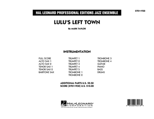 Book cover for Lulu's Left Town - Conductor Score (Full Score)
