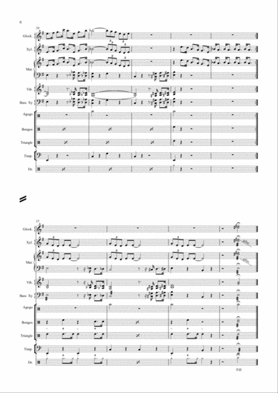 The Pink Panther from THE PINK PANTHER Percussion Ensemble scores gallery preview page 6