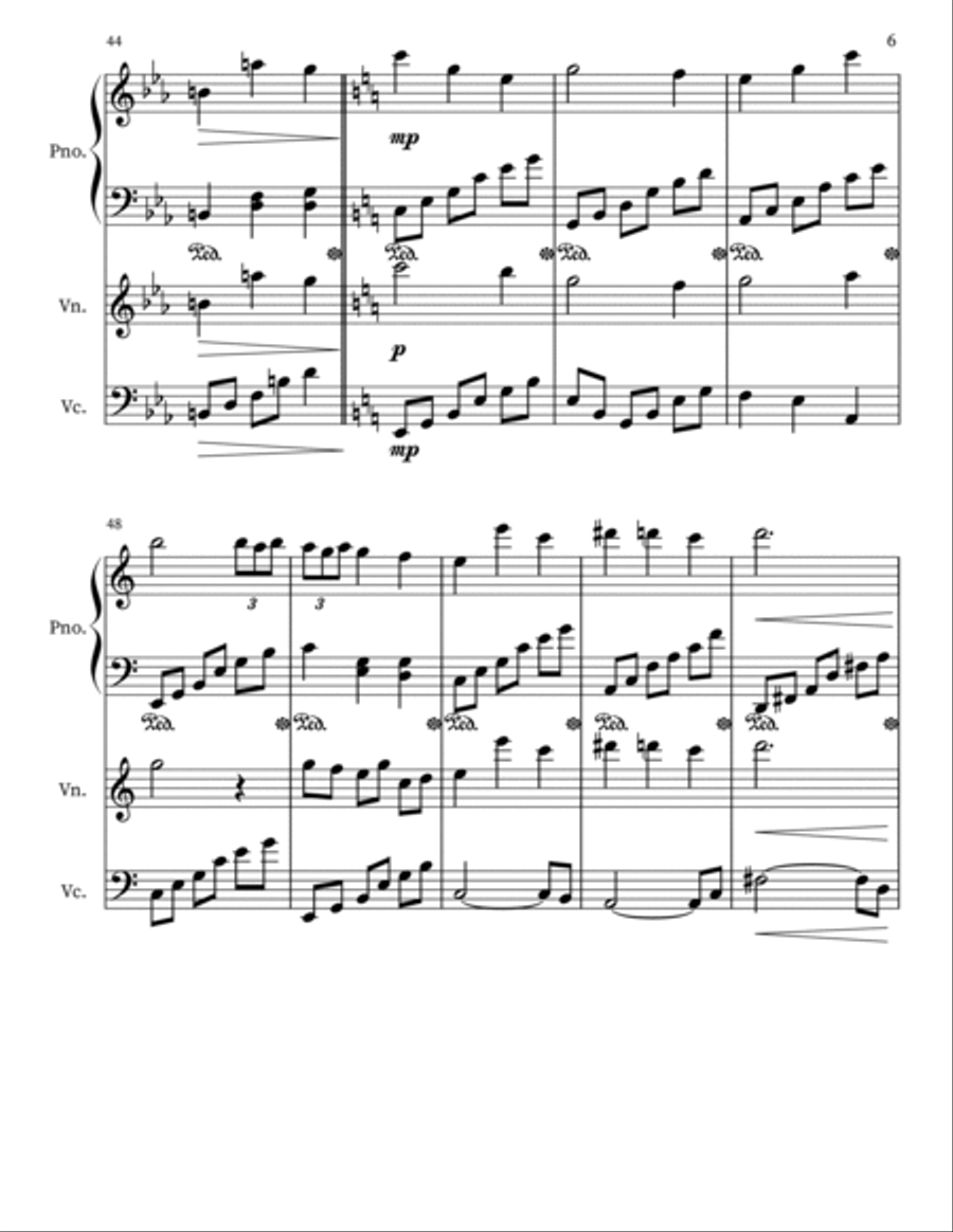 The Music Box Masquerade Piano Trio scores gallery preview page 6