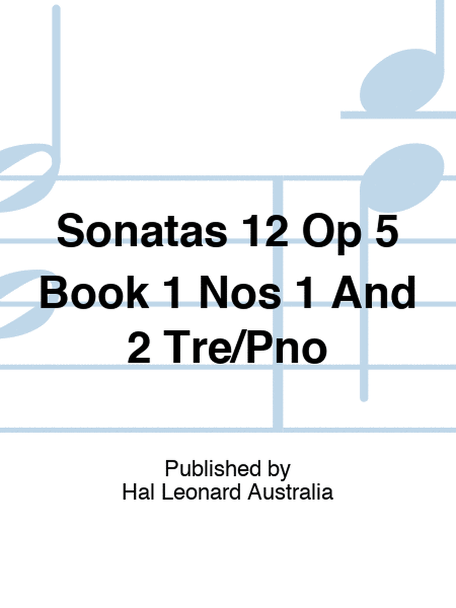 Corelli - 12 Sonatas Op 5 Vol 1 Nos 1-2 Treble Recorder/Bc