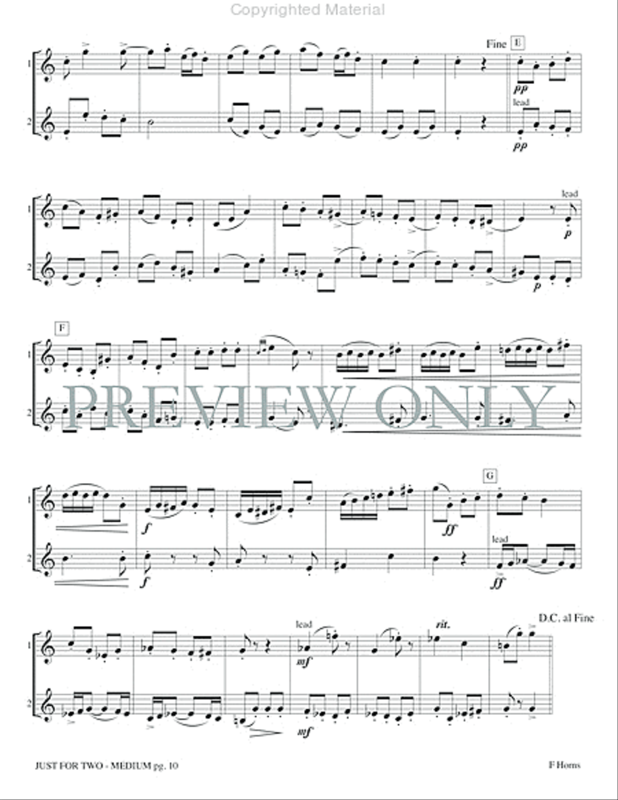 Just for Two Medium Just for Two Medium Small Ensemble scores gallery preview page 12