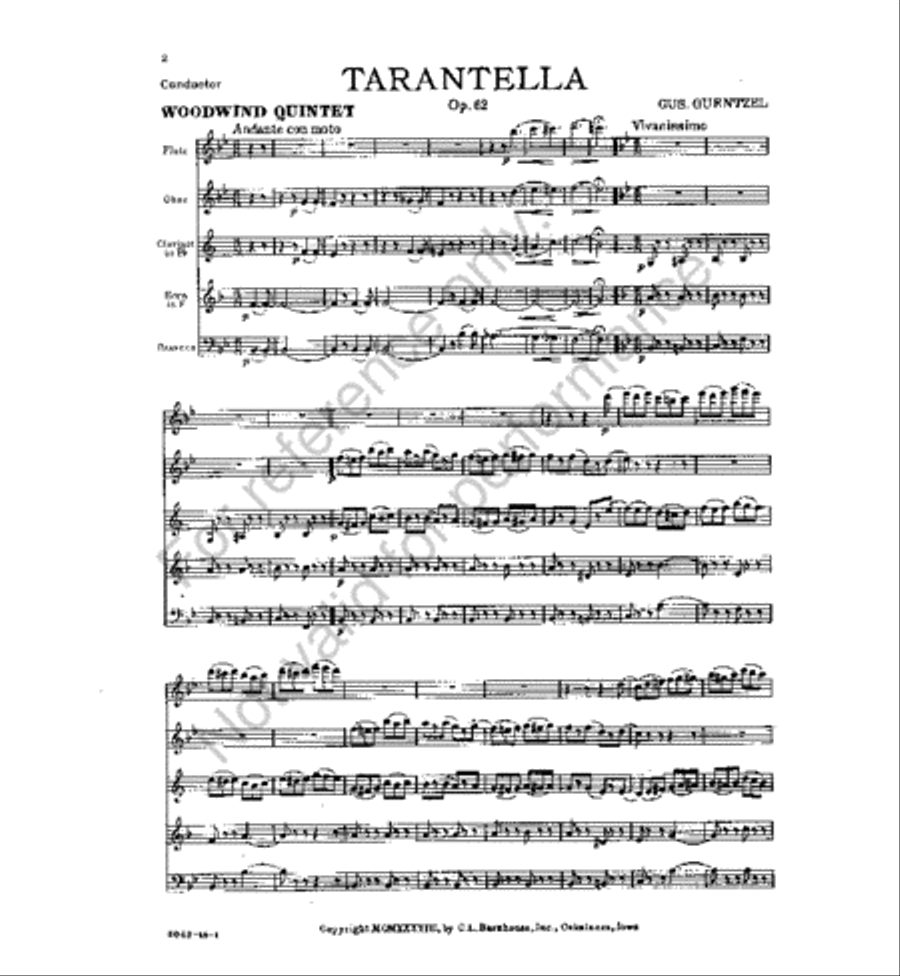 Tarantella Woodwind Quintet scores gallery preview page 2