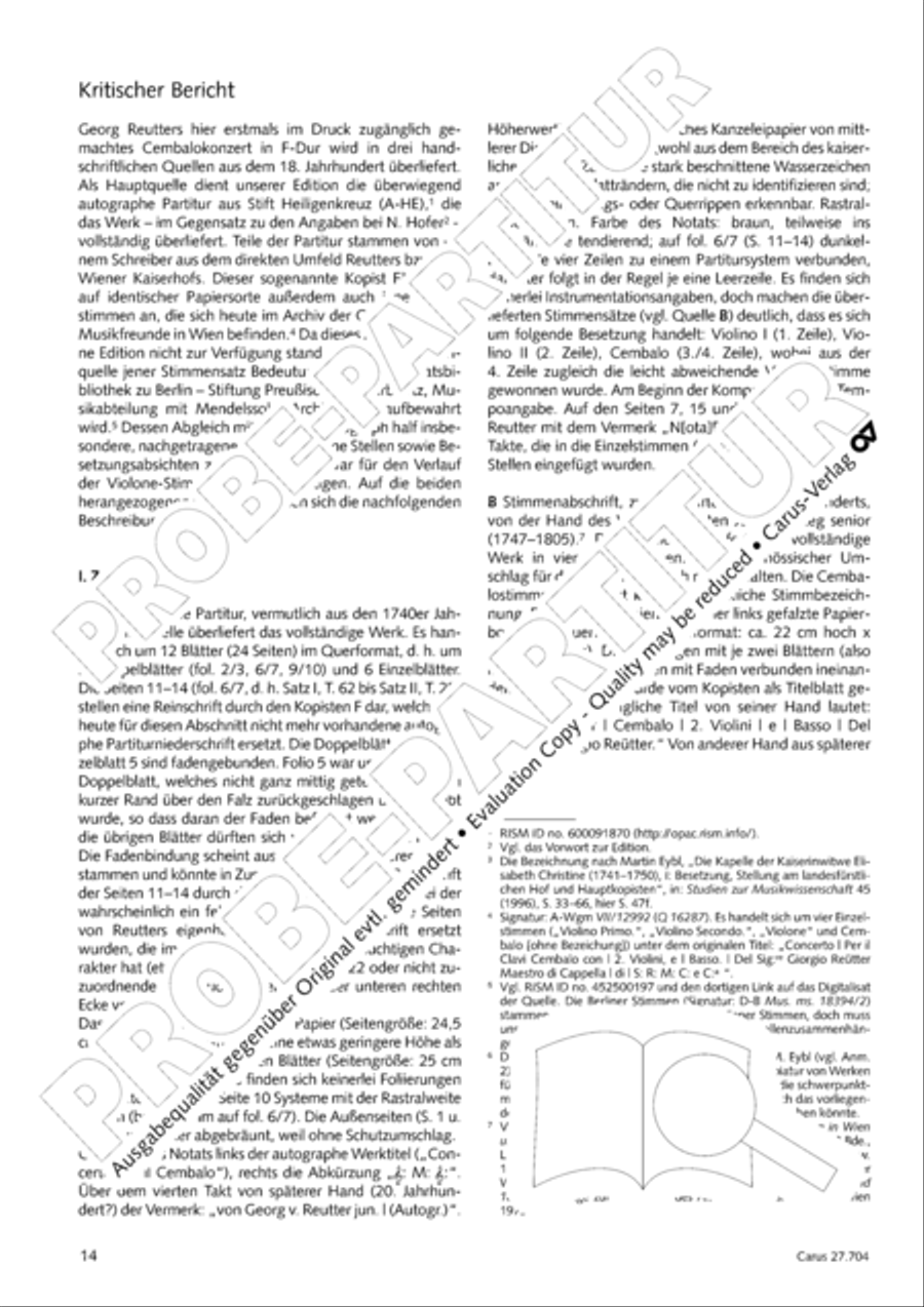 Concerto per il Clavi-Cembalo in F Violin scores gallery preview page 15