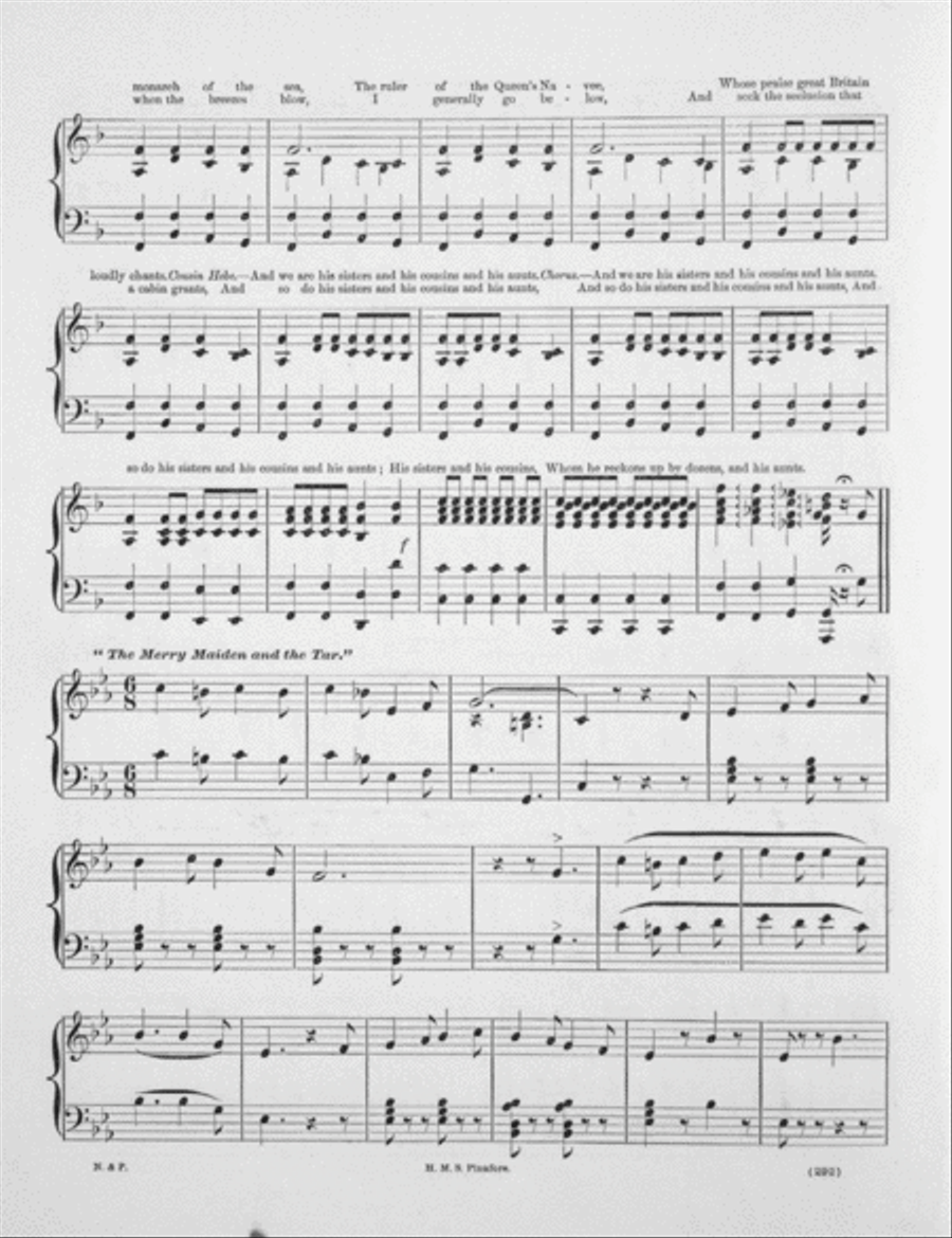 H.M.S. Pinafore (Selection From Arthur Sullivan's Comic Opera) Piano Solo scores gallery preview page 5