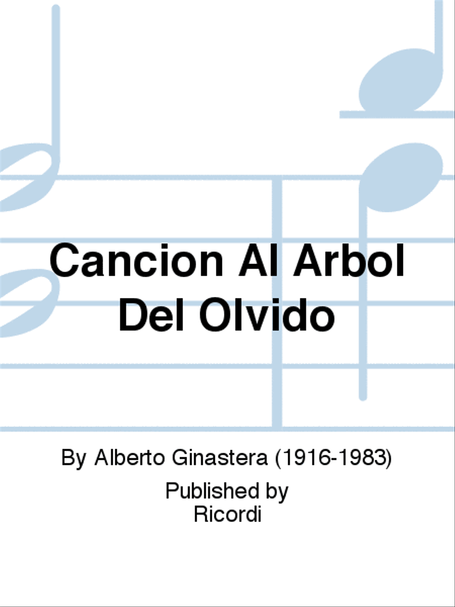 Cancion Al Arbol Del Olvido School and Community scores gallery preview page 1