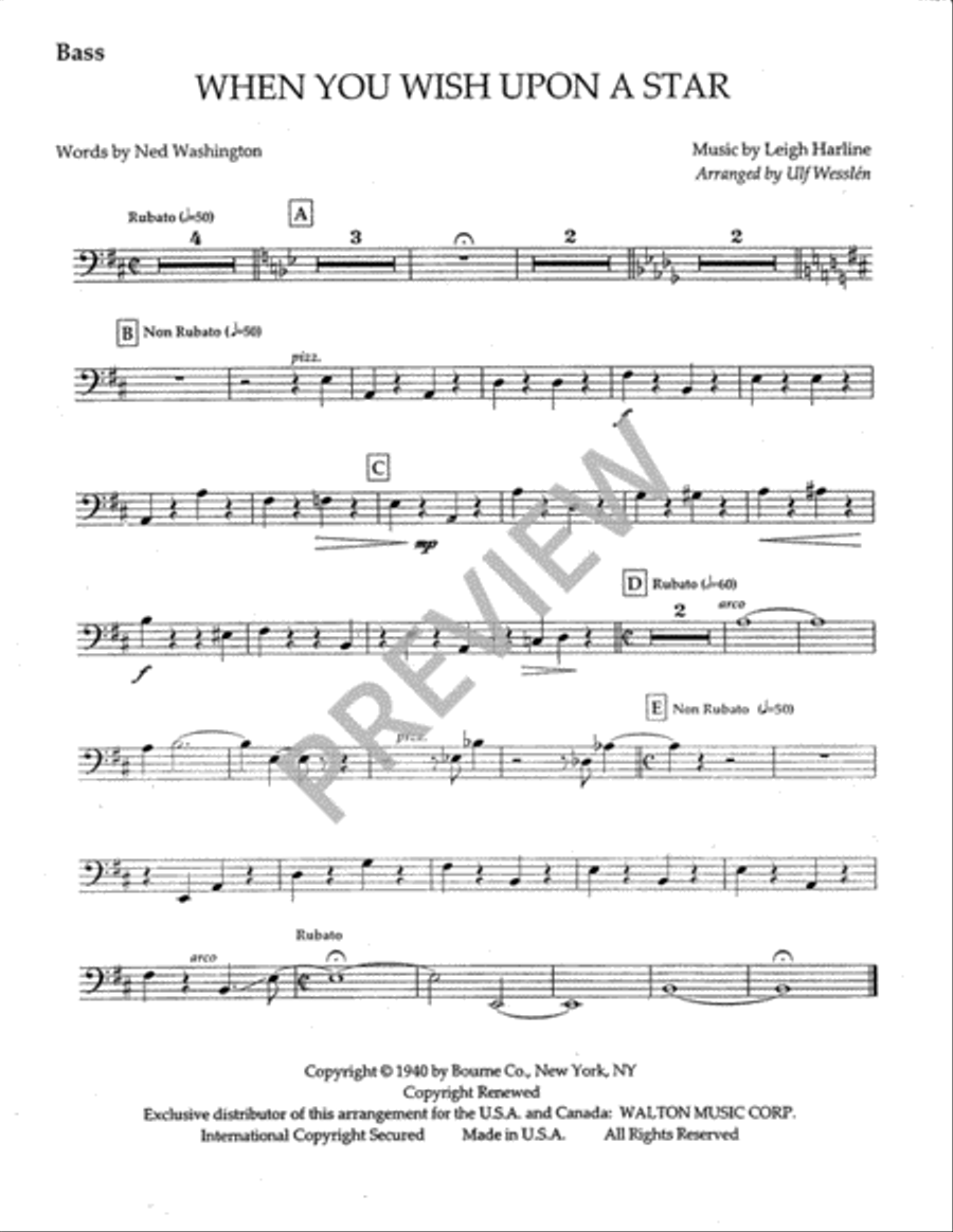 When You Wish Upon a Star (Instrumental Parts) Choir scores gallery preview page 4